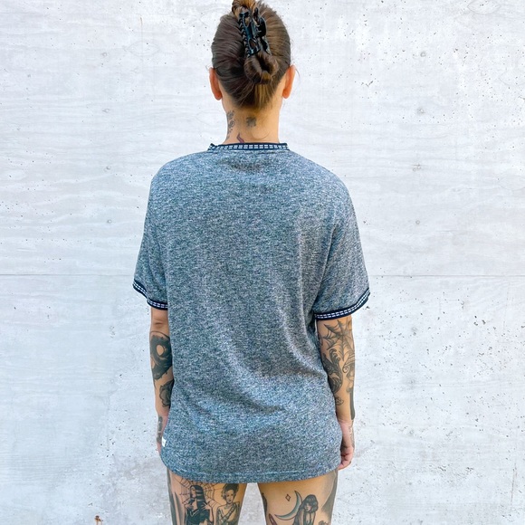 THE HUNDREDS/Preowned Men's High Crew Neck Tee Shirt Short Sleeve in Blue L - Picture 8 of 9